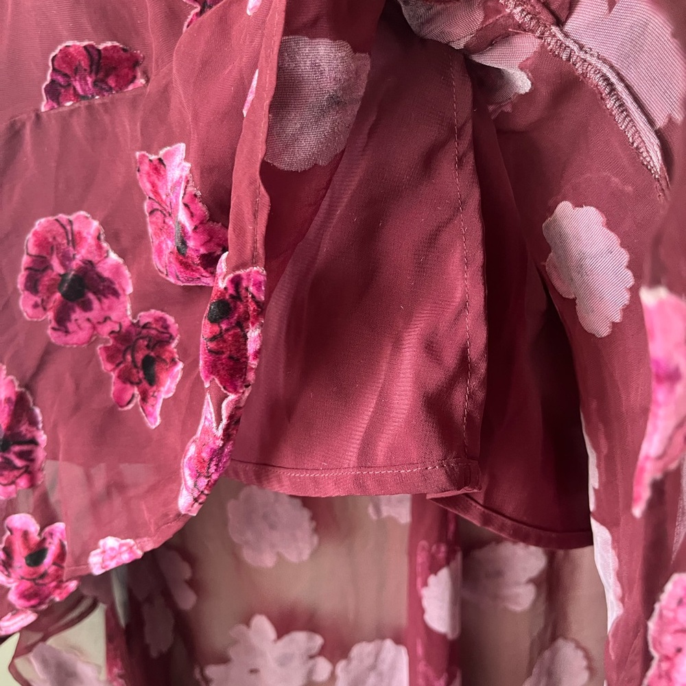 for Love & Lemons Silk-Blend Sophie Velvet Floral Skirt Pansy - Small - Picture 10 of 16